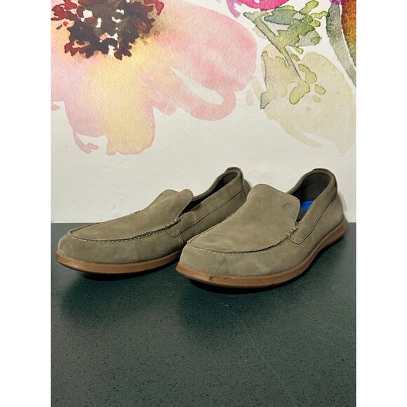 Clarks Collection Flexway Step Flexway Step US 13 Olive Suede Driving  Deck - Picture 5 of 7